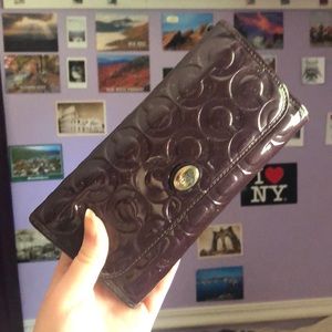 Purple coach wallet